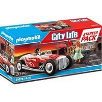 PLAYMOBIL City Life - Starterpack Voiture vintage avec couple, Jouets de construction 71078