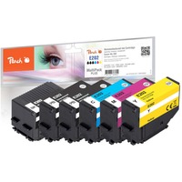 Peach PI200-675 cartouche d'encre 6 pièce(s) Compatible Rendement standard Noir, Cyan, Magenta, Jaune Rendement standard, 6 pièce(s), Multi pack