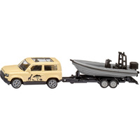 SIKU BLISTER Land Rover Defender "Safari" avec bateau, Modèle réduit de voiture 