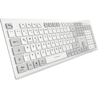 Sharkoon OfficePal K30W clavier Blanc, Layout DE (QWERTZ), Rubberdome, 100%