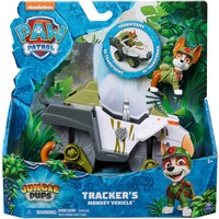 Spin Master Vehicule + Figurine Tracker Jungle Pups La Pat' Patrouille, Jeu véhicule PAW Patrol Vehicule + Figurine Tracker Jungle Pups La Pat' Patrouille, Camion, PAW Patrol, 3 an(s), Plastique, Vert, Gris, Blanc