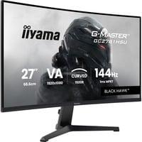 iiyama G-Master GC2781HSU-B1 27" Moniteur gaming incurvé Noir, 1x DisplayPort, 1x HDMI, 2x USB-A, 144 Hz, 68,6 cm (27"), 1920 x 1080 pixels, Full HD, LCD, Noir