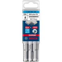 Bosch Expert Foret SDS plus-7X, Perceuse Marteau perforateur, Hammer drill bit, 6 mm, 115 mm, Béton, pierre, 5 cm