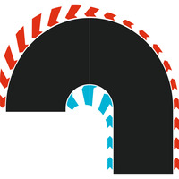 Carrera HYBRID Courbe épingle à cheveux 180° L/R, Circuit 