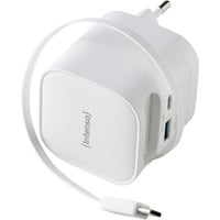 Intenso Adaptateur secteur W65ACIC GaN chargeur Blanc, 2x USB-C, 1x USB-A