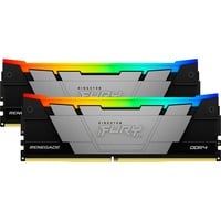 Kingston FURY FURY 64 Go 3600 MT/s DDR4 CL18 DIMM (Kits de 2) Renegade RGB, Mémoire vive Noir, 64 Go, 2 x 32 Go, DDR4, 288-pin DIMM