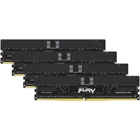 Kingston FURY FURY 64 Go 6000 MT/s DDR5 ECC Reg CL32 DIMM (kit de 4) Renegade Pro EXPO, Mémoire vive Noir, 64 Go, 4 x 16 Go, DDR5, 288-pin DIMM, Noir