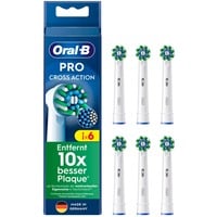 Procter & Gamble Oral-B Pro Cross Action brossettes de rechange pack de 6, Tête brosse à dent électrique Blanc, 6 pièce(s), Blanc, 3 mois, Oral-B, Boîte