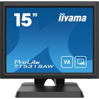 iiyama ProLite T1531SAW-B6 15" Touchscreen-Moniteur  Noir, 38,1 cm (15"), 1024 x 768 pixels, XGA, Noir