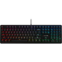 CHERRY G80-3000N RGB clavier Universel USB QWERTY US International Noir Noir, Layout EU (QWERTY), Cherry MX Red Silent, 100%, Avec fil, USB, Clavier mécanique, QWERTY, LED RGB, Noir