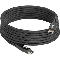 DeLOCK Câble USB-C 2.0 avec gaine textile magnétique Noir