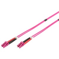 Digitus Câble de raccordement LWL, duplex, connecteur LC > LC, multimode OM4 Violet clair