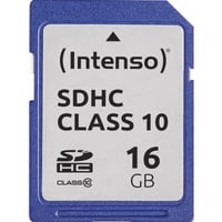 Intenso 3411470 mémoire flash 16 Go SDHC Classe 10, Carte mémoire 16 Go, SDHC, Classe 10, 25 Mo/s, Résistant aux chocs, Résistant à une température, Résistant aux rayons X, Noir