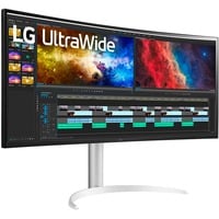 LG 38BQ85C-W écran plat de PC 95,2 cm (37.5") 3840 x 1600 pixels Quad HD+ Blanc Moniteur UltraWide gaming incurvé Noir/Blanc, 95,2 cm (37.5"), 3840 x 1600 pixels, Quad HD+, 5 ms, Blanc