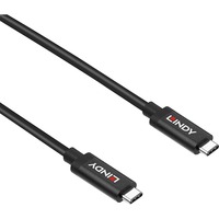 Lindy 43308 câble USB 5 m USB 3.2 Gen 2 (3.1 Gen 2) USB C Noir Noir, 5 m, USB C, USB C, USB 3.2 Gen 2 (3.1 Gen 2), 10000 Mbit/s, Noir