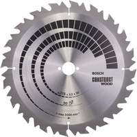 Bosch 2 608 640 701 lame de scie circulaire 31,5 cm 1 pièce(s) Bois de construction, 31,5 cm, 3 cm, 2,2 mm, 3,2 mm, Biseau supérieur alterné