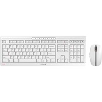 CHERRY Stream Desktop Recharge clavier Souris incluse Universel RF sans fil QWERTY Anglais Gris set de bureau Blanc, Layout EU (QWERTY), Technologie SX, 100%, Taille réelle (100 %), Sans fil, RF sans fil, QWERTY, Gris, Souris incluse