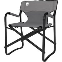 Coleman Steel Deck Chair, Chaise Gris/Noir