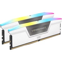 Corsair 32 Go DDR5-6000 Kit, Mémoire vive Blanc, CMH32GX5M2E6000Z36W, Vengeance RGB, XMP