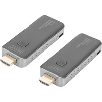 Digitus Extendeur Vidéo Sans Fil HDMI > HDMI, 50 Mètres, Extension HDMI Noir/Argent