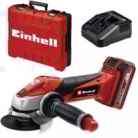 EINHELL Meuleuse d'angle sans fil Power X-Change TE-AG 18/115 Li Kit, 18 volts Rouge/Noir