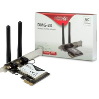 Inter-Tech DMG-33 Interne WLAN 1300 Mbit/s, Adaptateur WLAN Interne, Sans fil, PCI Express, WLAN, Wi-Fi 5 (802.11ac), 1300 Mbit/s