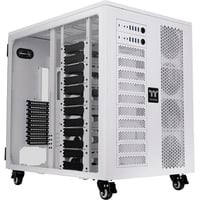 Thermaltake AX1000 TG Station de travail IA boîtier big tower Blanc | 8x USB-A | 2x USB-C | Verre trempé
