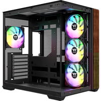 Thermaltake View 380 WS ARGB boîtier midi tower Noir/bois | 2x USB-A | 1x USB-C | RGB | Verre Trempé