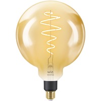 WiZ Globe filament ambre 6,5 W (éq. 25 W) G200 E27, Lampe à LED 5 W (éq. 25 W) G200 E27, Ampoule intelligente, Or, Wi-Fi, E27, Blanc, 2000 K