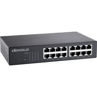 devolo Commutateur Ethernet Gigabit 16 ports 7235, Switch Noir