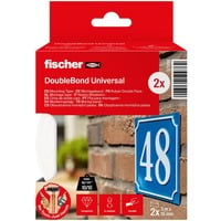 fischer GOW Ruban de montage Multipack, 2 rouleaux, Ruban adhésif Transparent