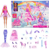  Barbie-Calendrier de l’Avent avec poupée mode et 24 surprises Poupée mannequin, Femelle, 3 an(s), Garçon/Fille, 300 mm, 137 g