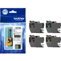 Brother Encre - LC-421XLVAL Value Pack Noir, cyan, magenta, jaune