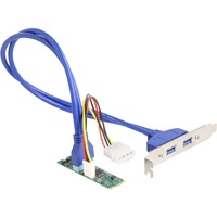 DeLOCK Convertisseur M.2 Key B+M connecteur > 2 x USB 5 Gbps Type-A, Extension de l’interface 