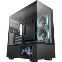 DeepCool CH690 LCD boîtier midi tower Noir | 2x USB-A | 1x USB-C | RGB | Verre trempé