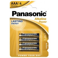 Panasonic LR03APB Batterie à usage unique AAA Alcaline Batterie à usage unique, AAA, Alcaline, 1,5 V, 4 pièce(s), Bleu, Or