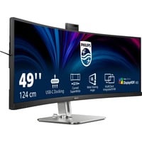 Philips 49B2U6900CH/00 écran plat de PC 124 cm (48.8") 5120 x 1440 pixels Dual QHD LCD Noir Moniteur UltraWide incurvé Gris foncé/Argent, 124 cm (48.8"), 5120 x 1440 pixels, Dual QHD, LCD, 4 ms, Noir
