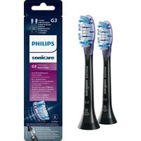 Philips Sonicare G3 Premium Gum Care HX9052/33 Lot de 2 + blanc + têtes de brosse soniques, Tête brosse à dent électrique Noir, 2 pièce(s), Noir, Doux, Caoutchouc, 2 Series plaque control 2 Series plaque defense 3 Series gum health DiamondClean DiamondClean...