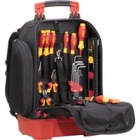Wiha Sac à dos d'outils electric Set, Set d'outils Noir/Rouge
