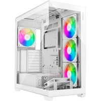 Xilence XILENT Gleam boîtier midi tower Blanc | 2x USB-A | 1x USB-C | RGB | Verre Trempé