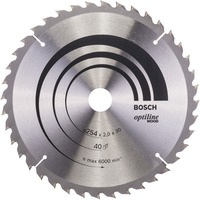 Bosch Lames de scies circulaires Optiline Wood, Lame de scie Bois, 25,4 cm, Bosch, 649 g, 1 pièce(s)
