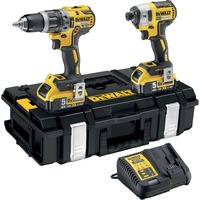 DEWALT Perceuse-visseuse à percussion sans fil DCK266P2 Set, 18V, 2 pièces, Perceuse à percussion Jaune/Noir