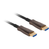 DeLOCK DisplayPort 1.4 Optique actif unidirectionnel, Câble Noir, 20 mètres, 4K 120Hz, 8K 60Hz