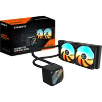 GIGABYTE GAMING 240 Refroidisseur Liquide pour CPU - 2x120mm Ventilateurs ARGB, mécanisme d’emboîtement coulissant, DAISY-CHAIN, Compatible Intel LGA 1851 et AMD AM5, Watercooling Noir, mécanisme d’emboîtement coulissant, DAISY-CHAIN, Compatible Intel LGA 1851 et AMD AM5, Refroidisseur de liquide tout-en-un, 12 cm, Noir
