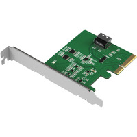 Icy Dock MB408A5 "EXLink" MCIO 4i (SFF-TA-1016) vers adaptateur PCIe 5.0 x4, Carte d'interface 