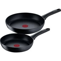 Tefal Set de poêles Black Stone, 2 pièces, Set de louche Noir