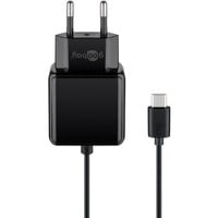 goobay 15W USB-C chargeur Noir, 1x USB-C, avec câble