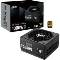 ASUS TUF Gaming Gold alimentation modulaire 1000 watt Noir, 1x 12VHPWR, 4x PCIe, 1000 W, 100 - 240 V, 130 W, 1000 W, 130 W, 9,6 W