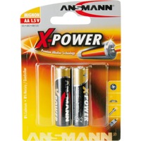 Ansmann Mignon AA Batterie à usage unique Alcaline Batterie à usage unique, AA, Alcaline, 1,5 V, 2 pièce(s), Noir