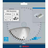 Bosch 2 608 837 762 lame de scie circulaire 15 cm 1 pièce(s) Aluminium, 15 cm, 1 cm, 1,3 mm, 10000 tr/min, 1,8 mm
